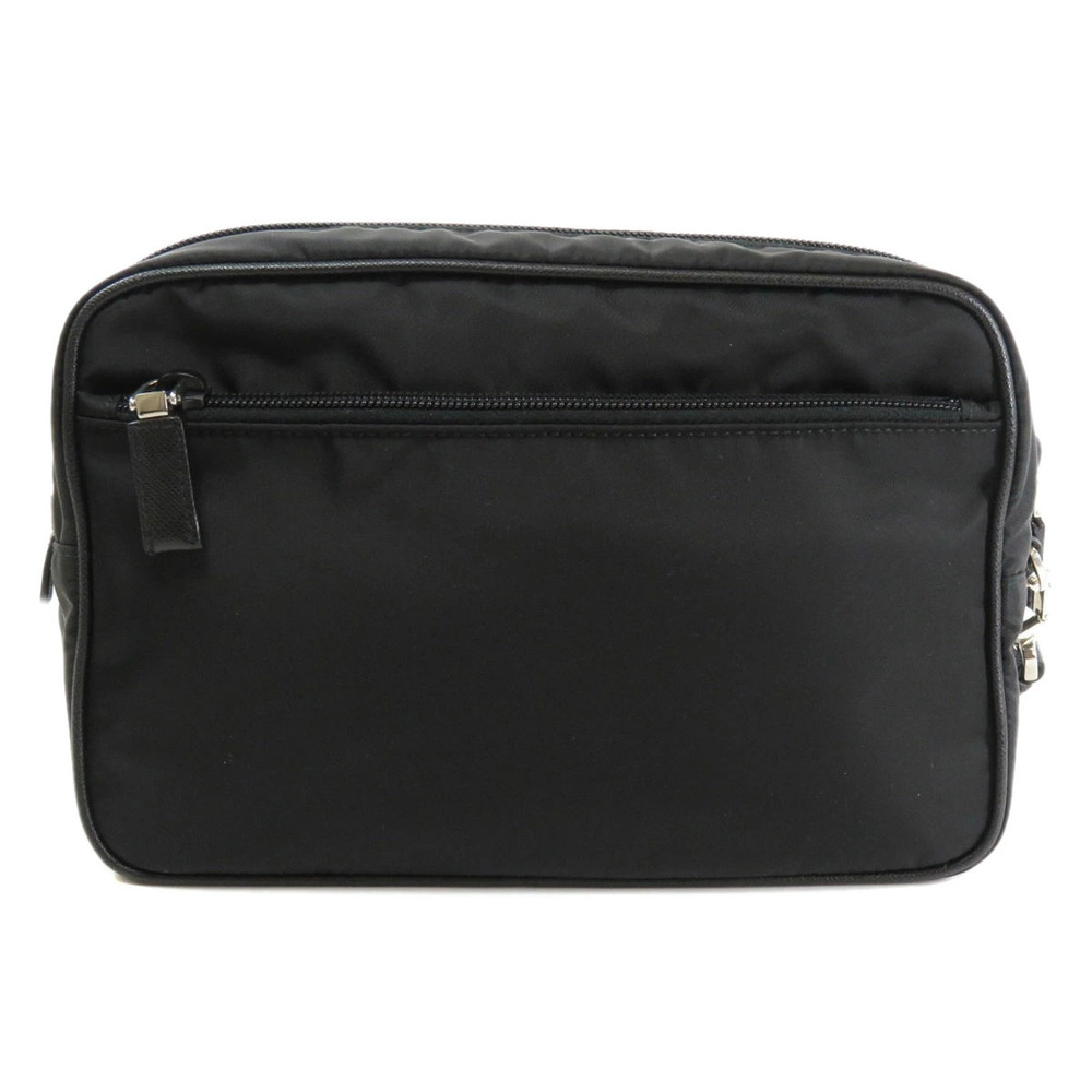 Prada Clutch Bag Plate Black